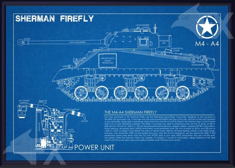 18X12 Sherman Firefly Schematic