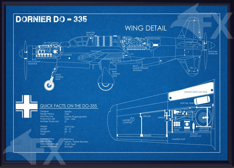 18X12 German DO-335 Schematic