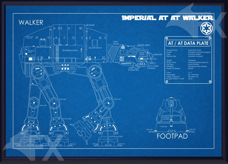 18X12 AT-AT Walker Schematic