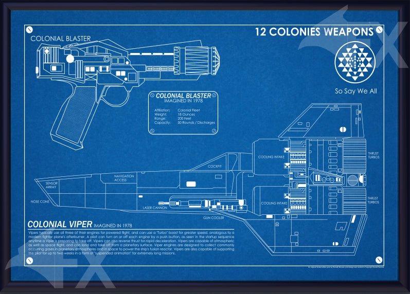 18X12 12 Colonies Weapons Schematic