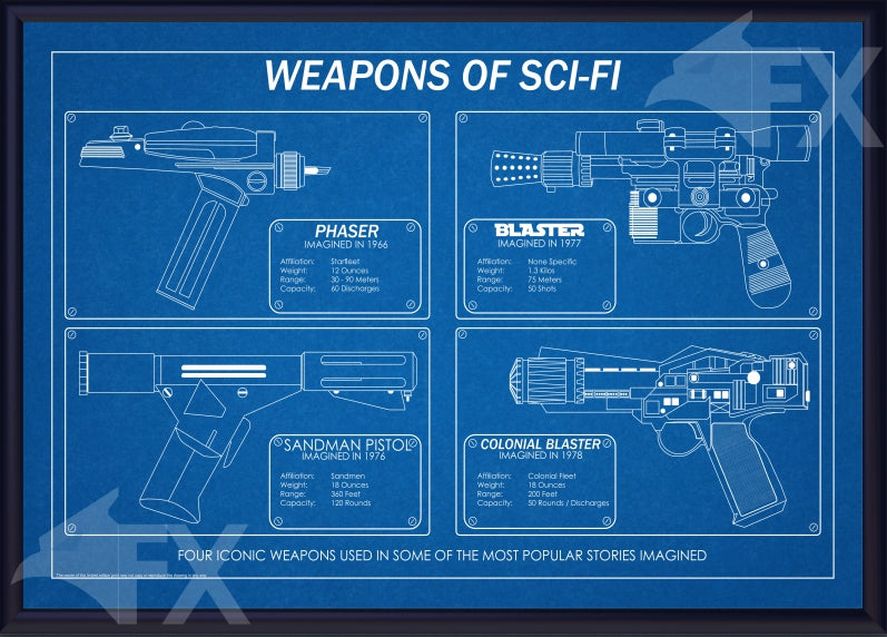18X12 Weapons of Scifi Schematic