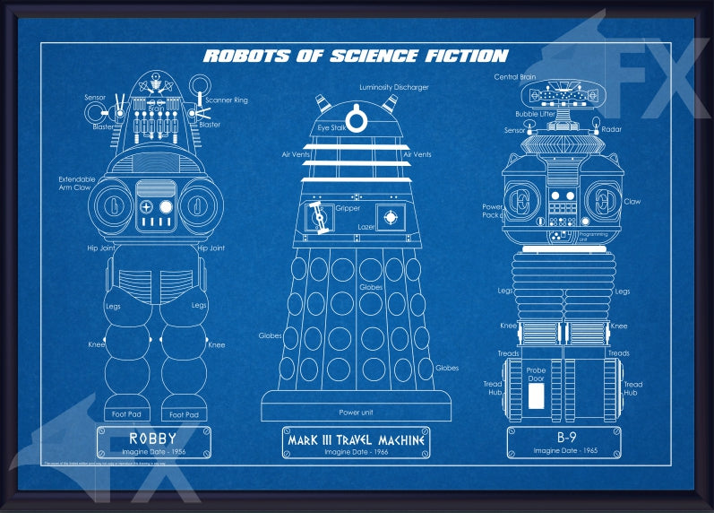 18X12 Robots of Scifi Schematic