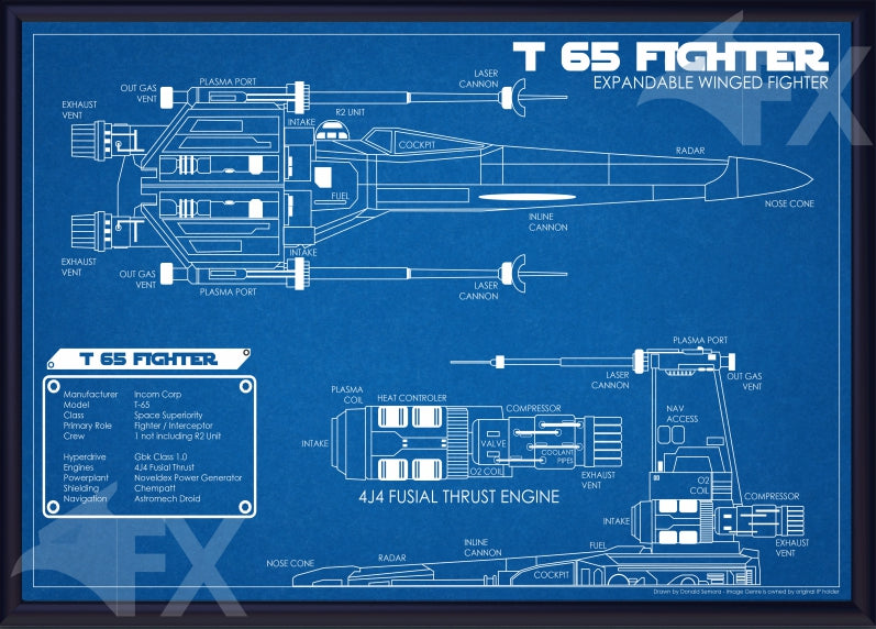 18X12 X-Wing Schematic