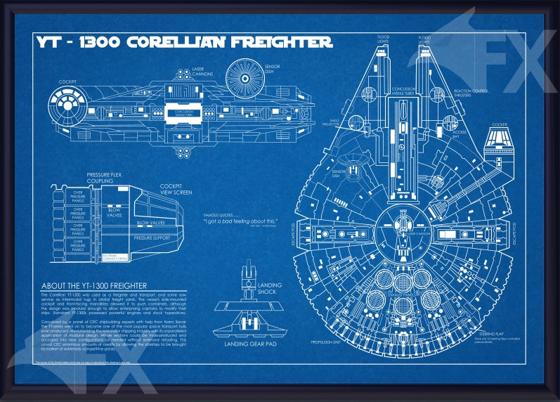 18X12 Millennium Falcon Schematic