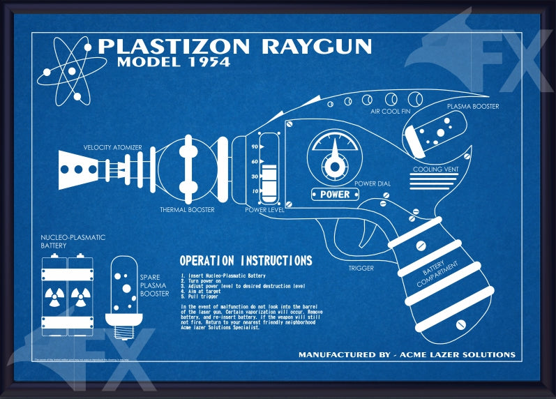 18X12 Plastizon Ray Gun Schematic